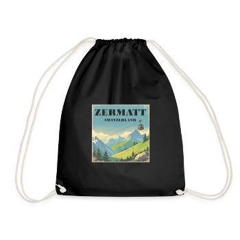 Zermatt - Drawstring Bag - black - Front