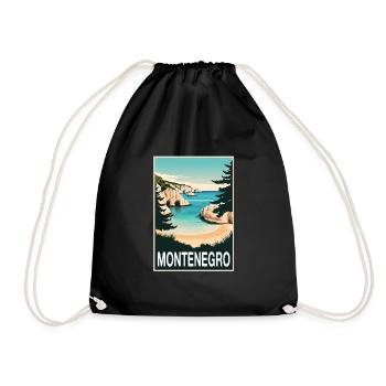 Montenegro - Drawstring Bag - black - Front