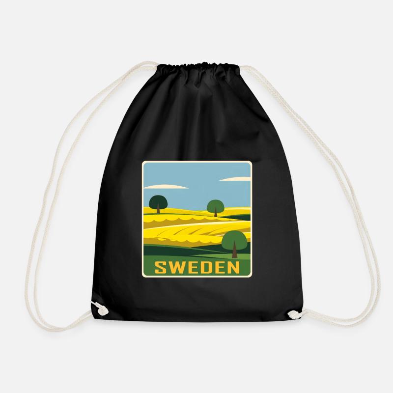 Schweden - Turnbeutel - Schwarz