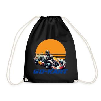 Go Kart - Drawstring Bag - black - Front