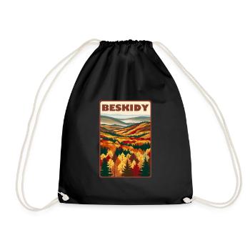 Beskydy Mountains Poland - Drawstring Bag - black - Front