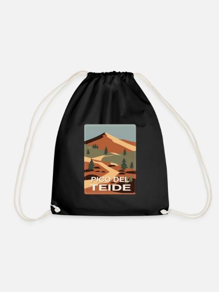 Pico del Teide Tenerife - Drawstring Bag - black