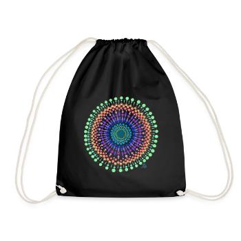 Mandala Traum - Turnbeutel - Schwarz - Vorne