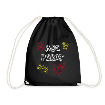 ABC Pirate School Enrollation School Comic Kids Celebration - Sac de sport léger - noir - Devant