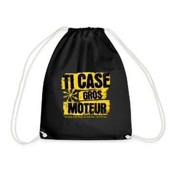 "Ti Case Gros Moteur" - Sac de sport léger - noir - Devant