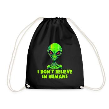 Alien bright - Drawstring Bag - black - Front