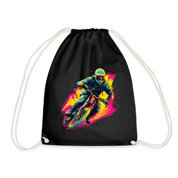BMX Biker Steamwave - Turnbeutel - Schwarz - Vorne