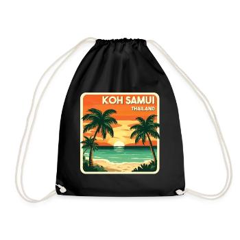 Koh Samui Thailand - Drawstring Bag - black - Front