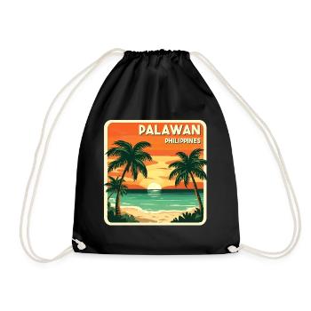 Palawan Philippines - Drawstring Bag - black - Front