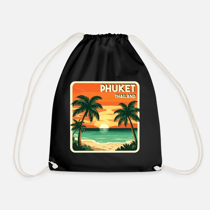 Phuket Thailand - Turnbeutel - Schwarz