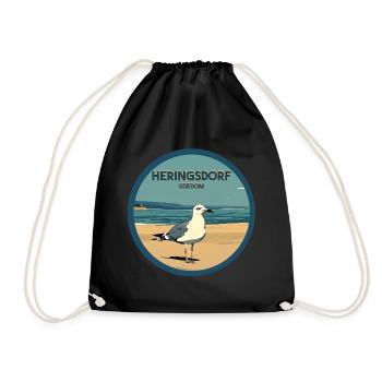 Heringsdorf - Drawstring Bag - black - Front