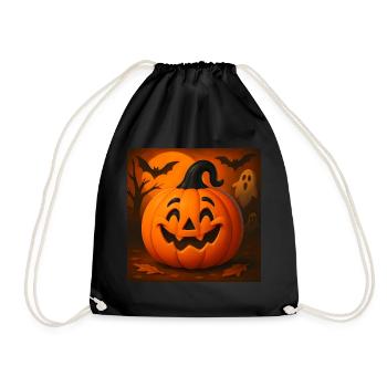 Cadeau de costume effrayant de citrouille d’Halloween - Sac de sport léger - noir - Devant