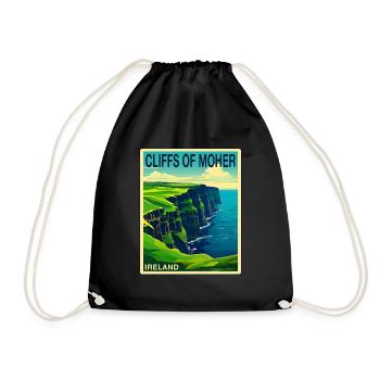 falaises de moher Irlande - Sac de sport léger - noir - Devant