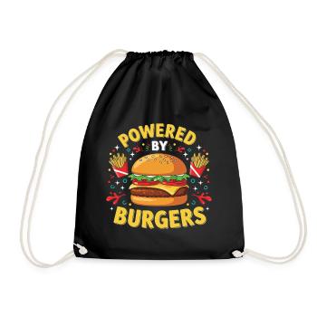 Hamburg burgers - Drawstring Bag - black - Front
