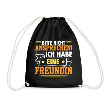 Malle PLEASE DO NOT SPEAK Funny - Drawstring Bag - black - Front