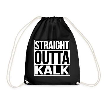 STRAIGHT OUTTA KÖLN KALK - Turnbeutel - Schwarz - Vorne