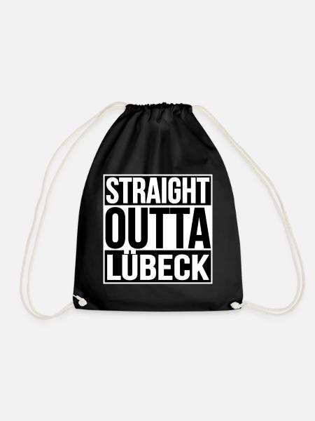 Straight Outta Lübeck - Turnbeutel - Schwarz