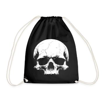 Skull - Drawstring Bag - black - Front