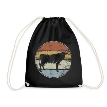 Vache Vintage - Sac de sport léger - noir - Devant
