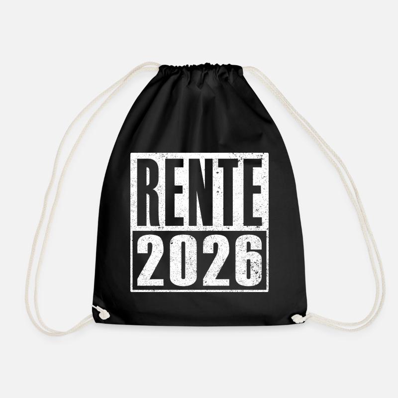 Rente 2026 Rentner Ruhestand Legende Geschenkidee - Turnbeutel - Schwarz
