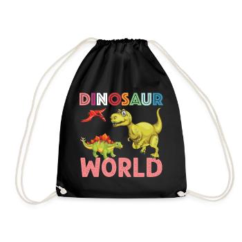 Dinosaur World sympa - Sac de sport léger - noir - Devant