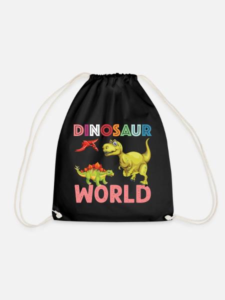 Dinosaur World nice - Turnbeutel - Schwarz