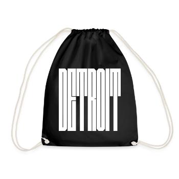 Detroit USA City logo - Drawstring Bag - black - Front