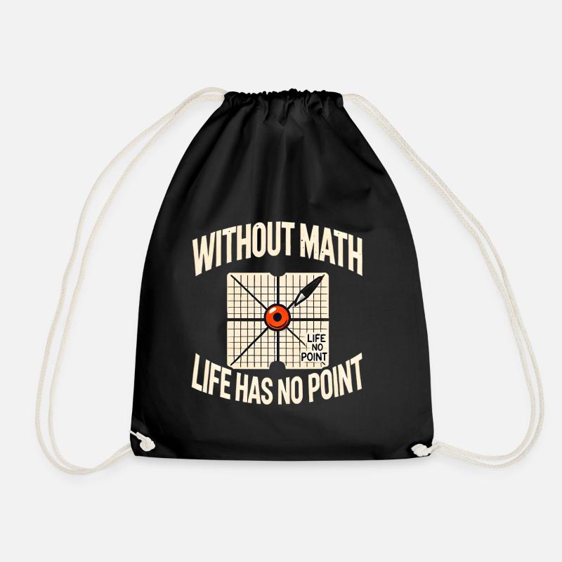 Ohne Mathematik Hat Leben Keinen Punkt - Turnbeutel - Schwarz