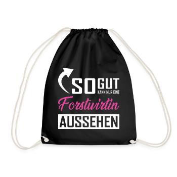 Only a forester can look so good - Drawstring Bag - black - Front