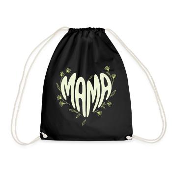 Cœur de Maman Fleur - Sac de sport léger - noir - Devant