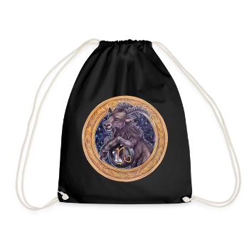 Zodiac Sign Sternzeichen Steinbock Capricorn - Turnbeutel - Schwarz - Vorne