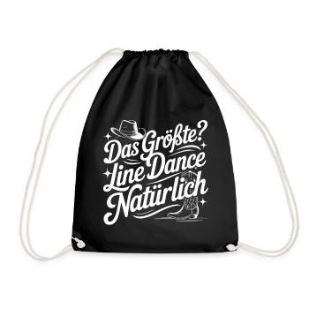 Line Dance Natürlich - Turnbeutel - Schwarz - Vorne