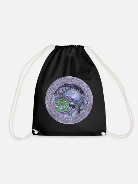 Zodiac Sign Sternzeichen Krebs Cancer Geschenk - Turnbeutel - Schwarz