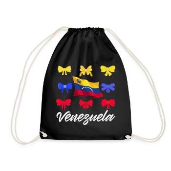 Venezuela Flagge Stolz & Heimat Venezuela - Turnbeutel - Schwarz - Vorne