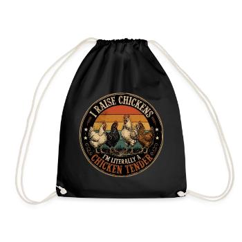 Humour Poules - I'm Literally a Chicken Tender Vin - Drawstring Bag - black - Front