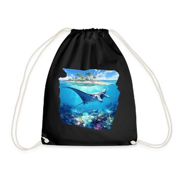 Raies Manta Raies - Sac de sport léger - noir - Devant