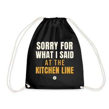 Désolé pour ce que j’ai dit Kitchen Line - Sac de sport léger - noir - Devant