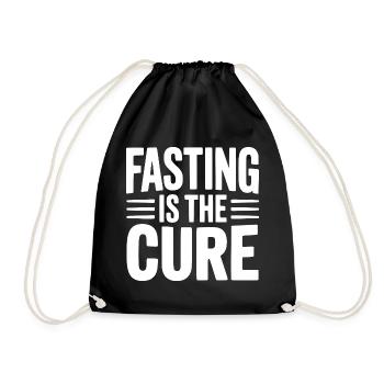 Fasting Is Cure - Drawstring Bag - black - Front