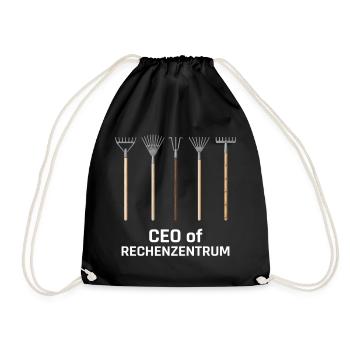 Rechenzentrum Garden Rake Gardener Gardening IT - Turnbeutel - Schwarz - Vorne