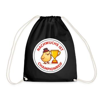 Champion-Küken Vogelschau T-Shirt - Turnbeutel - Schwarz - Vorne