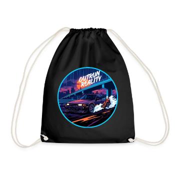 Neon Overdrive Horizon Drift Kleidung - Turnbeutel - Schwarz - Vorne