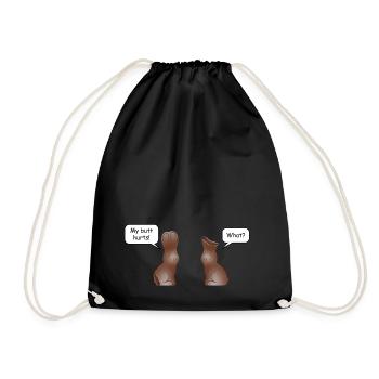 J’ai mal aux fesses - Sac de sport léger - noir - Devant