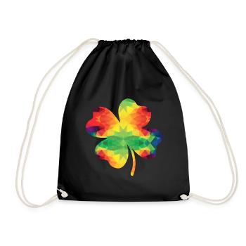 Shamrock coloré - Sac de sport léger - noir - Devant