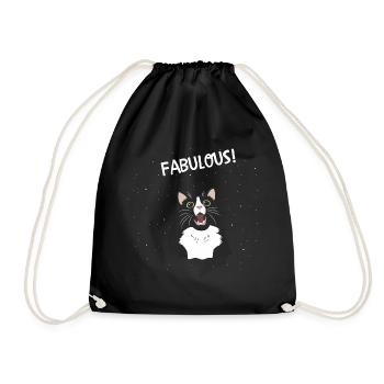 fabelhafte Katze - Turnbeutel - Schwarz - Vorne