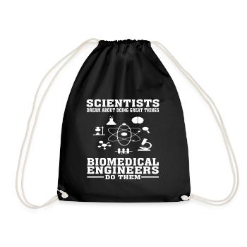 Les scientifiques rêvent, les ingénieurs biomédicaux Do - Drôle - Sac de sport léger - noir - Devant