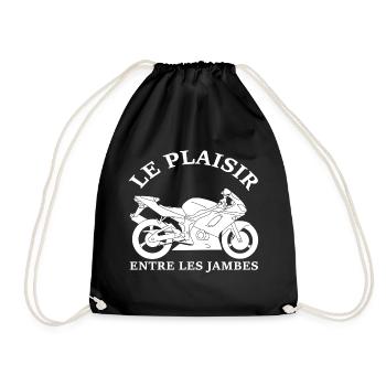 Le plaisir de la moto - Sac de sport léger - noir - Devant