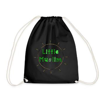 little Muslim kleiner Muslim Junge Akhi proud - Turnbeutel - Schwarz - Vorne