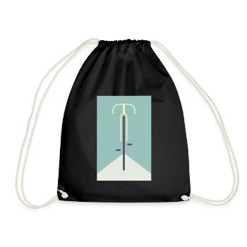 Bicycle, bike, bike, mountain bike - Drawstring Bag - black - Front