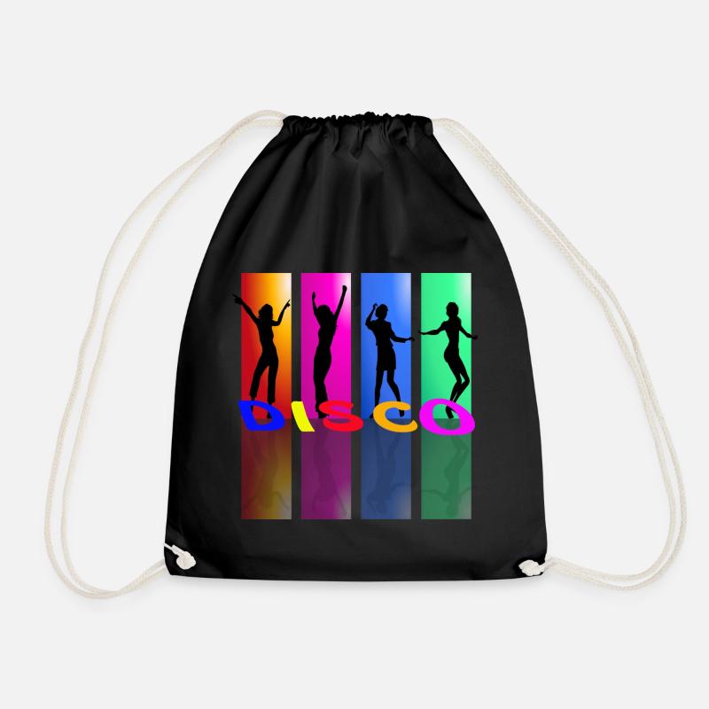 Disco Musik Geschenk Tanzen Tänzer Discjockey DJ - Turnbeutel - Schwarz