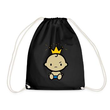 Baby Prinz - Turnbeutel - Schwarz - Vorne